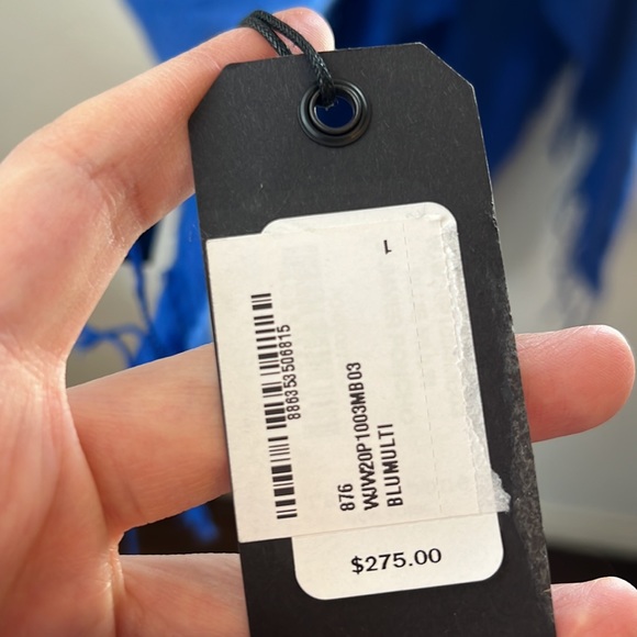 RAG & BONE poncho Jacquard Poncho In Blue Multi one size Blue - Picture 5 of 8